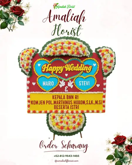 Papan Bunga Pernikahan Ogan Lima